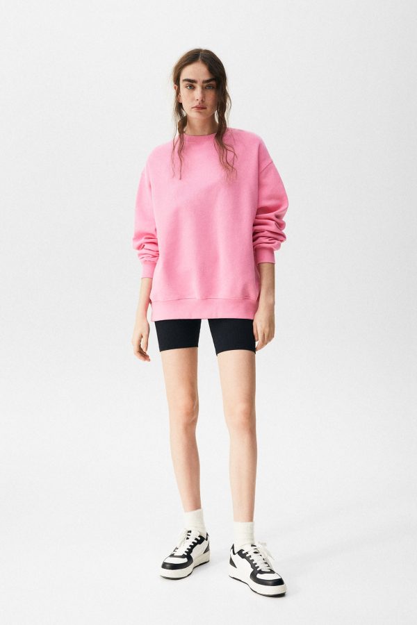 Basic Oversize Fleece Sweatshirt - 图片 4